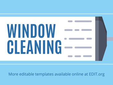 Free window cleaning advertising templates
