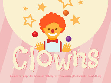 Editable Clown Party Invitation Templates