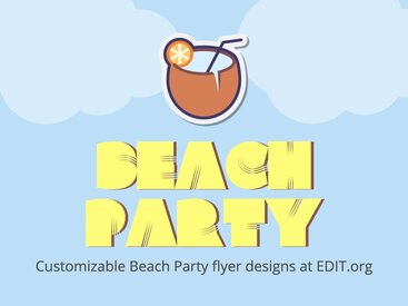 Customize Beach Party flyer templates