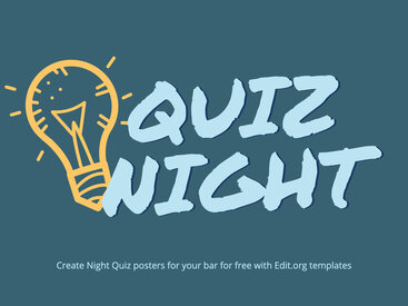 Editable Quiz Night Poster Templates