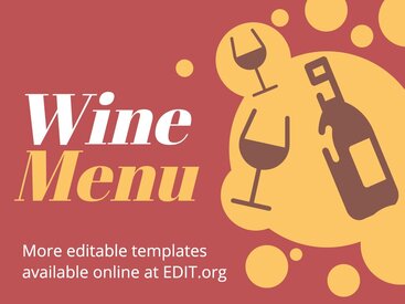 Personalized wine lists templates