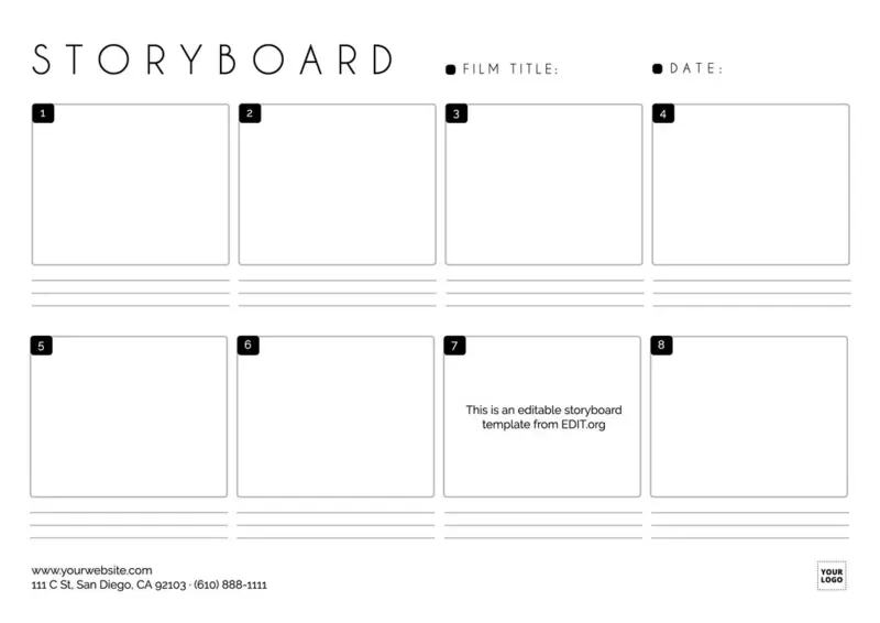 Free storyboard template to customize