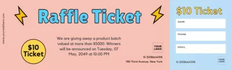 Edit a raffle ticket template