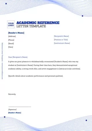 Edit a model of Reference Letter