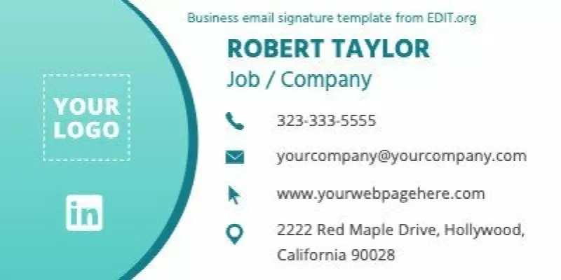 Editable email signature examples with logo