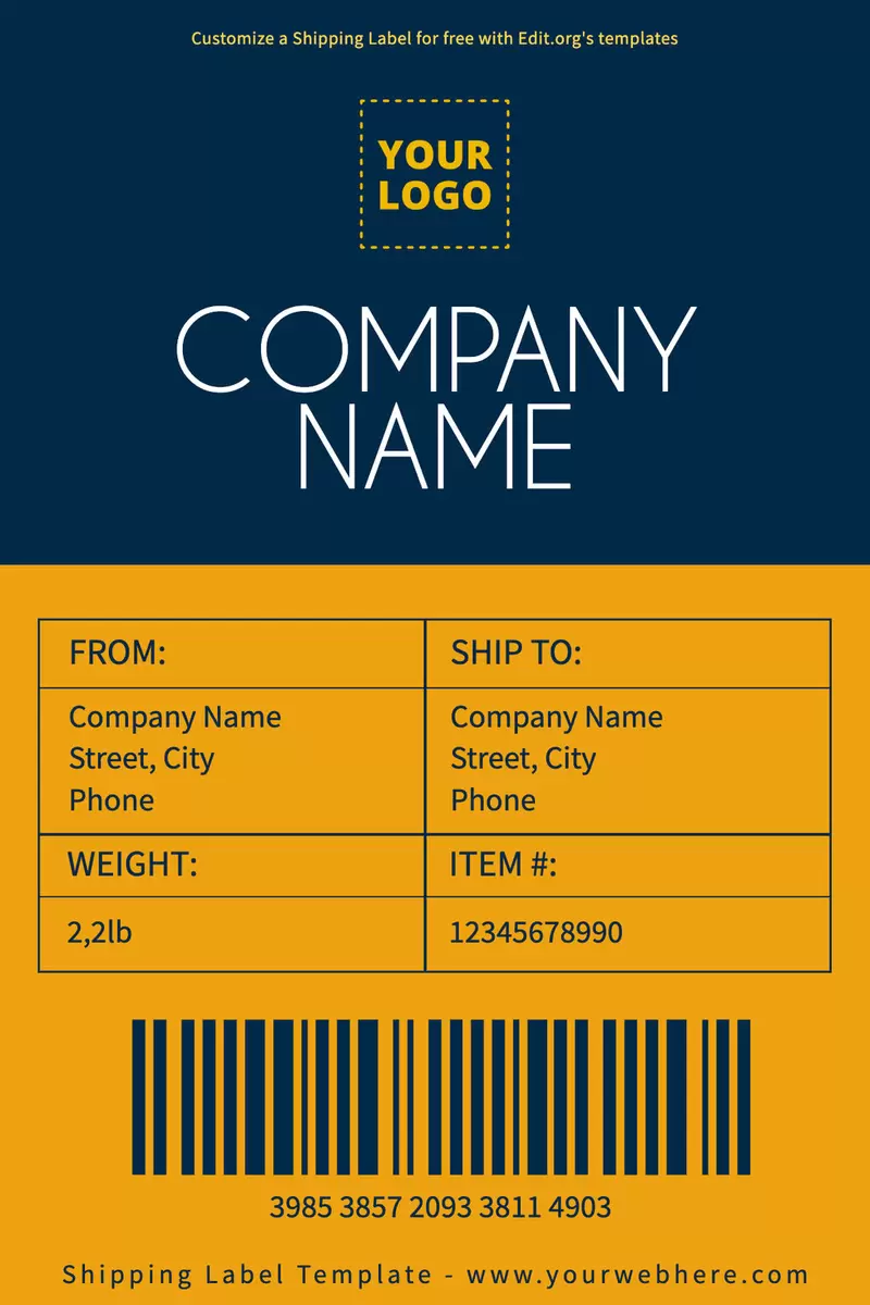 Free address label template for package to customize