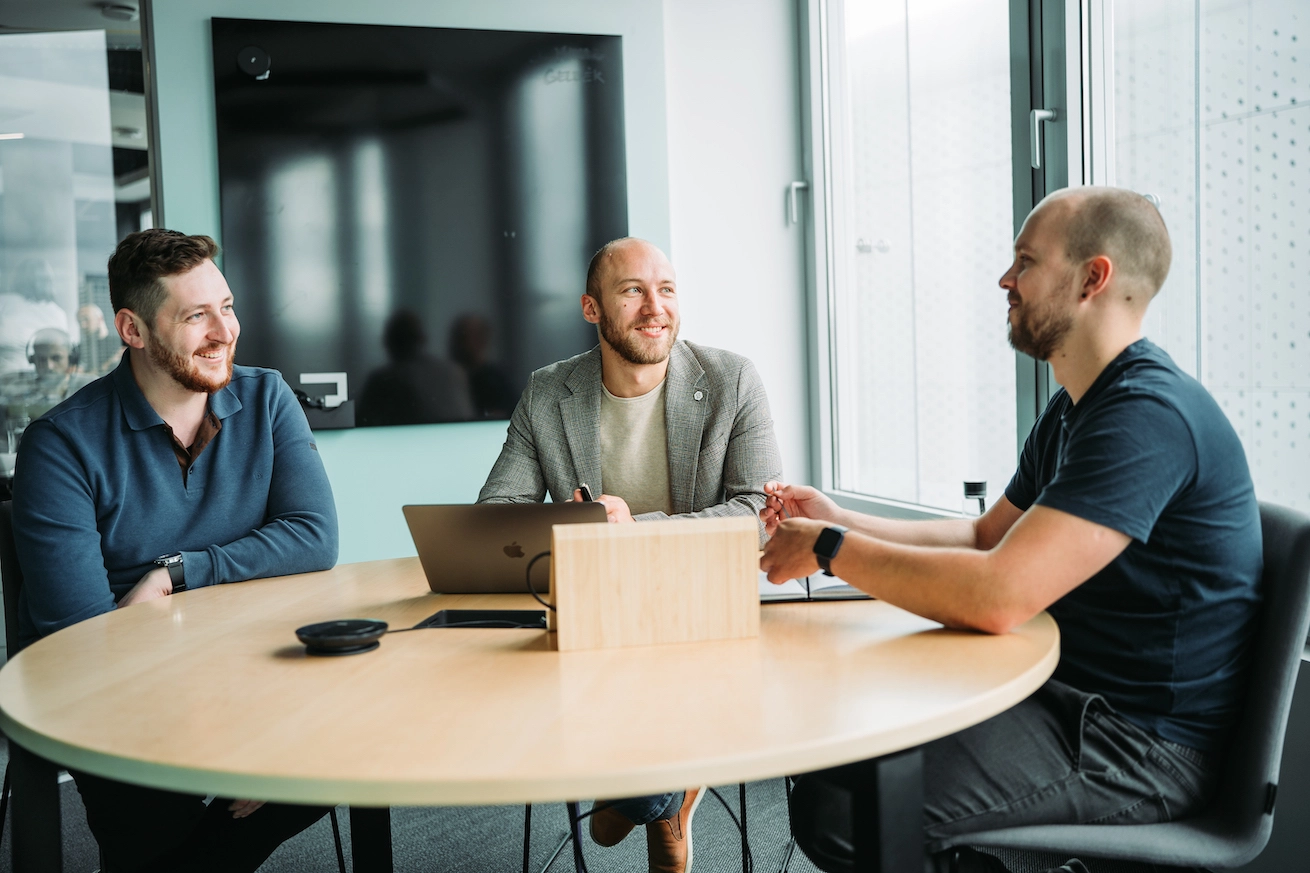 TeleSoftas employees working together