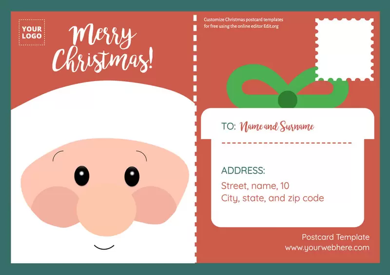 Free Christmas postcard designs to customize